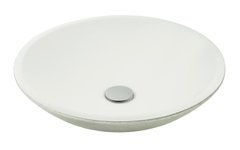 Раковина Migliore Arena 31523 50 см накладная, белый матовый, серебро