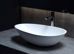 Раковина накладная Salini Paola 1101201SM, 58 x 34,5 x 14 см, из материала Solix, матовая белая