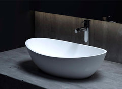 Раковина накладная Salini Noemi 1101203SM, 56 х 34 х 15 см, из материала Solix, матовая белая