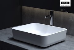 Раковина накладная Salini Gloria 09, 48 х 38 х 12 см, из материала Solix, глянцевая или матовая белая, 1102209G/M