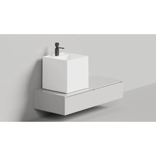 Раковина Salini Armonia Square Top 03 130523TMRH, 45 см, из искусственного камня S-Stone, белый матовый, покраска RAL снаружи